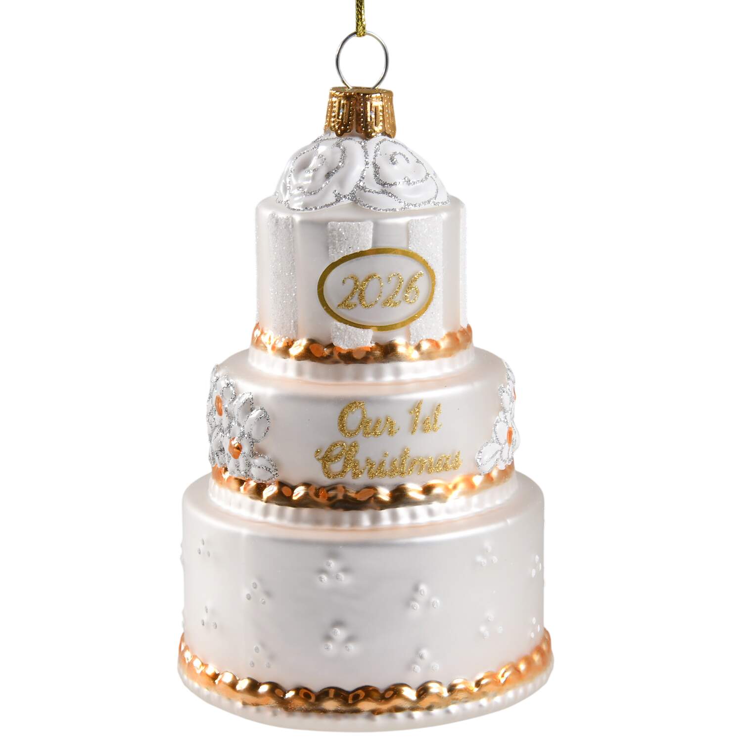 Blown Glass Ornaments 2026 Wedding Cake - Boxed by Lenox-1