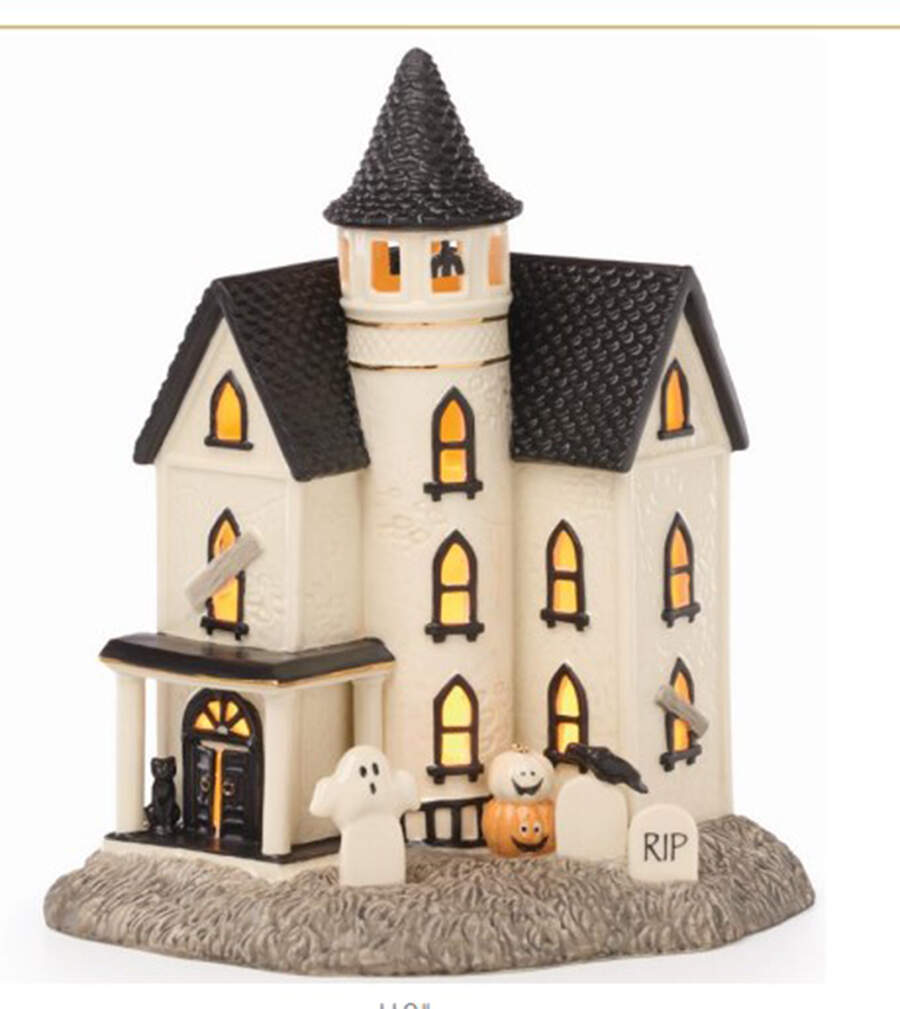 Halloween Village Vintage Halloween Lit Manor - Boxed by Lenox-1