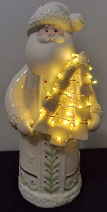 Merry & Light Lit Santa - No Box by Lenox-1