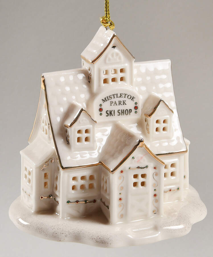 Mistletoe Park Ornaments Ski Shop Lit - No Box by Lenox-1
