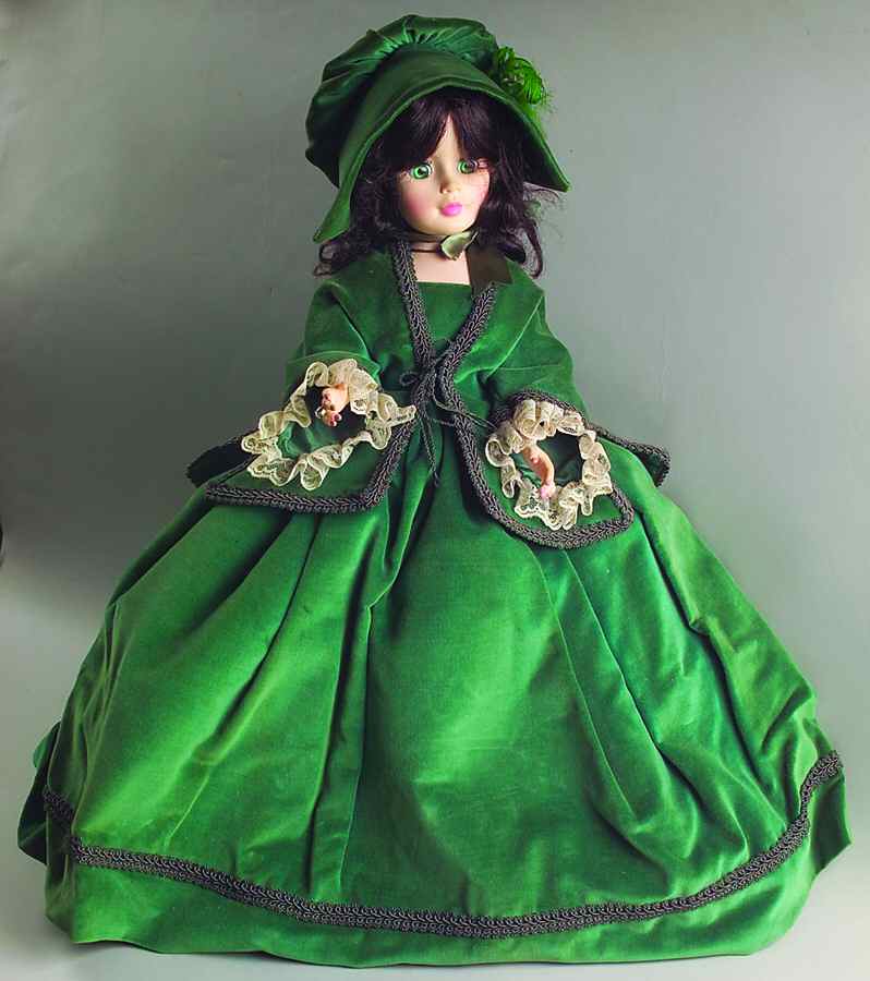 Portrait Series Scarlett O'Hara - Green Velvet Dress - Boxed by Madame Alexander-1