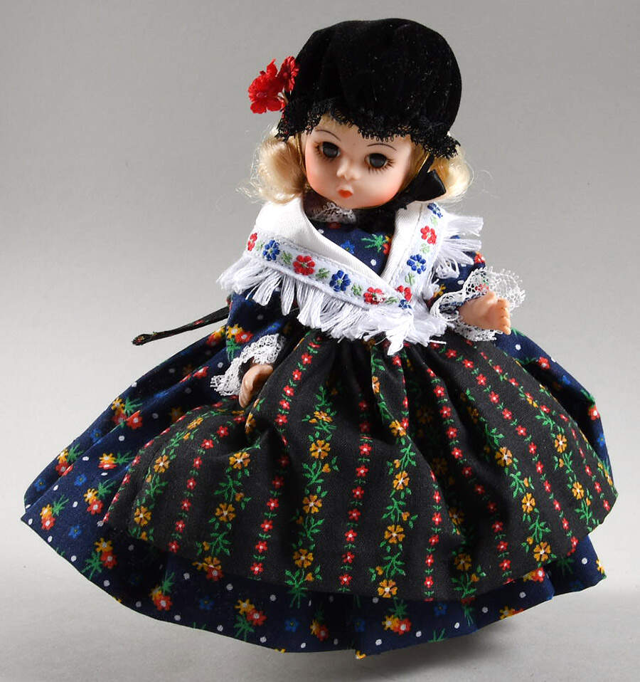 International-8" Doll Germany - Black Apron - Boxed by Madame Alexander-1