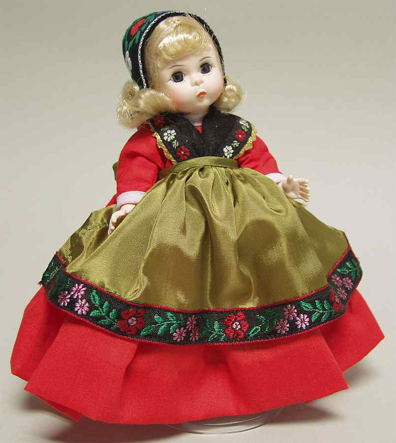 International-8" Doll Sweden-Red Skirt - Boxed by Madame Alexander-1