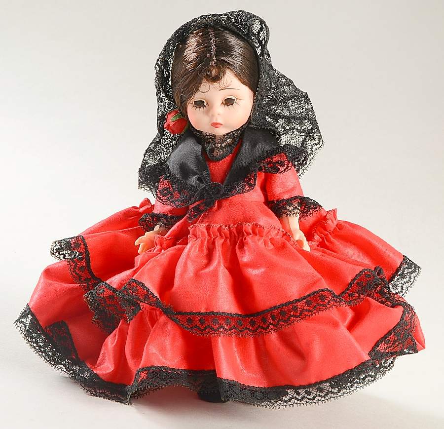 International-8" Doll Spanish Girl - Three-Tiered Skirt - Boxed by Madame Alexander-1