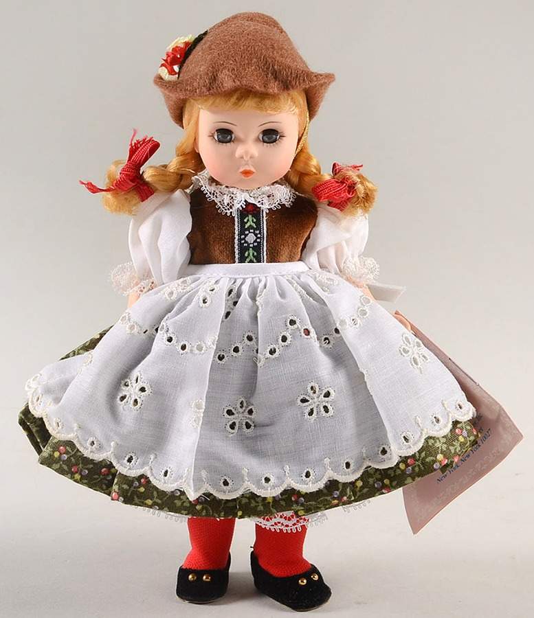 International-8" Doll Austria Girl - Green Skirt/Brown Vest - With Box by Madame Alexander-1