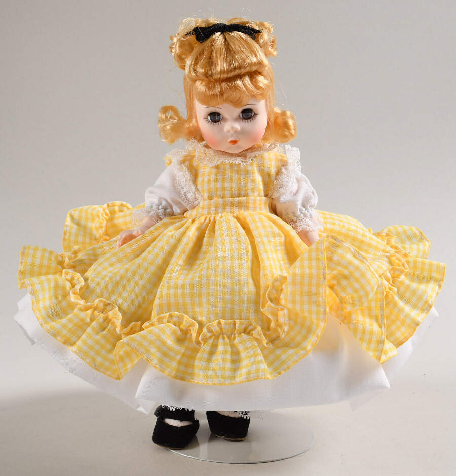 Little Women Amy - Yellow Checkered Dress - With Box by Madame Alexander-1