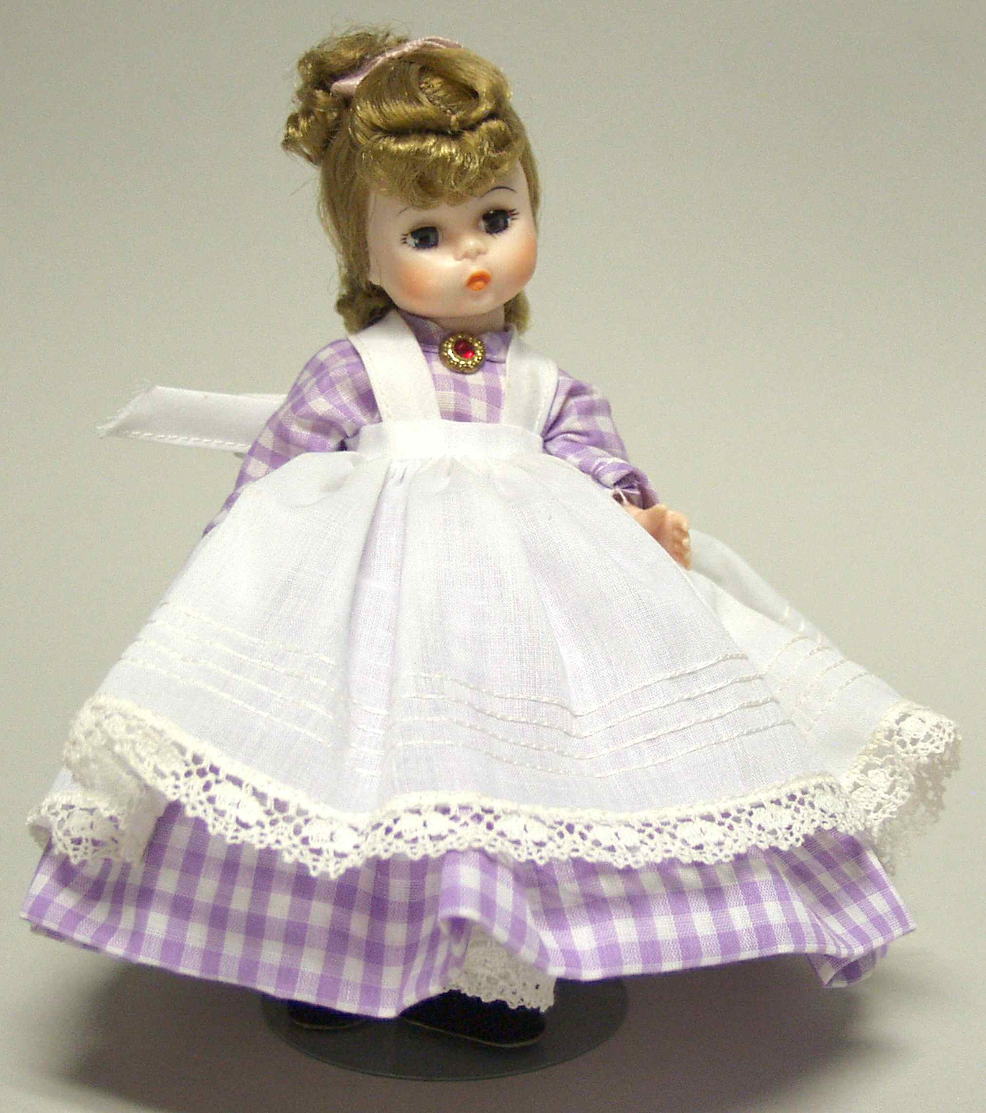 Little Women Meg-Purple Checks Dress - Boxed by Madame Alexander-1