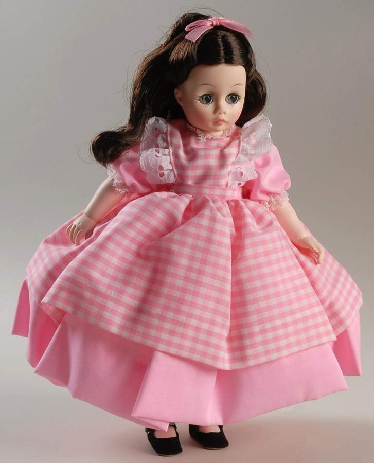 Little Women Beth - Pink Gingham Apron - No Box by Madame Alexander-1