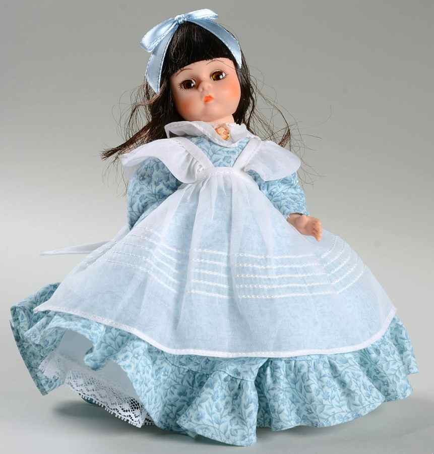 Little Women Beth-Blue Dress-White Pinafore - Boxed by Madame Alexander-1