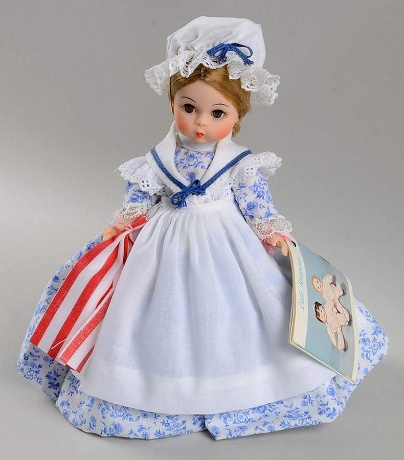 Storybook-Doll Betsy Ross-White Dress With Blue Flowers - Boxed by Madame Alexander-1