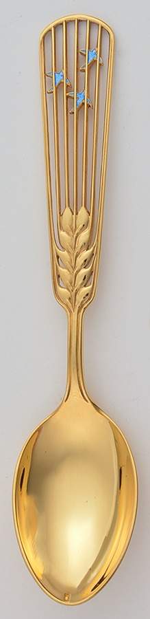 Christmas Spoon Three Calling Birds - No Box by Anton Michelsen-1