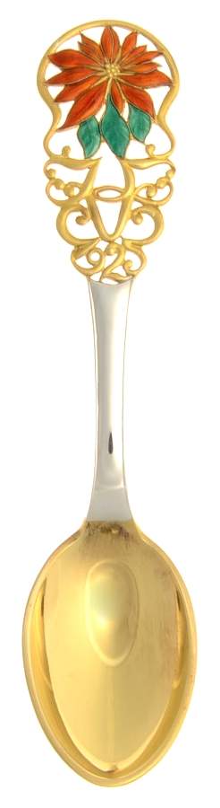 Christmas Spoon Poinsettia - No Box by Anton Michelsen-1