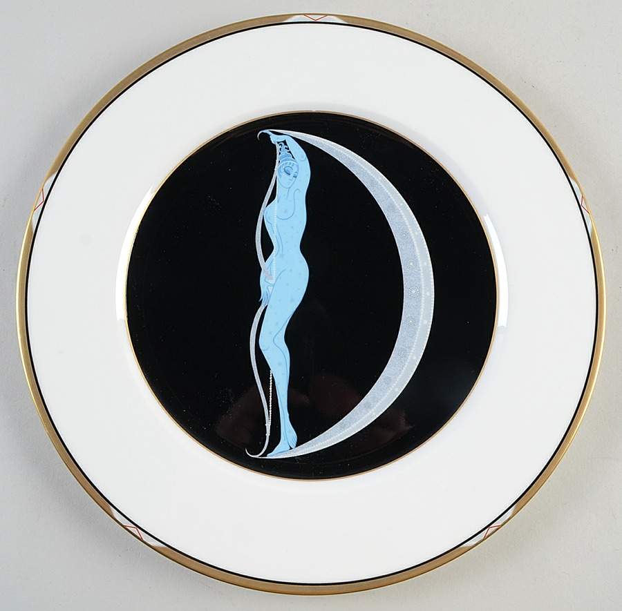 Erte' Plates The Alphabet D - With Box by Mikasa-1