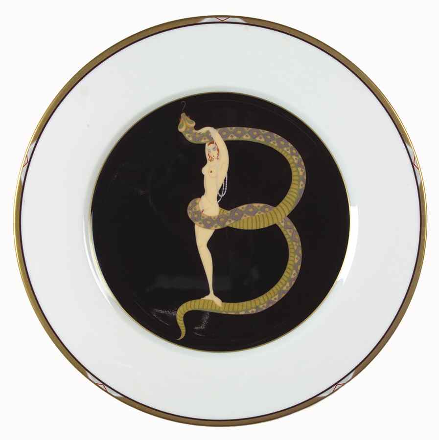 Erte' Plates The Alphabet B - Boxed by Mikasa-1