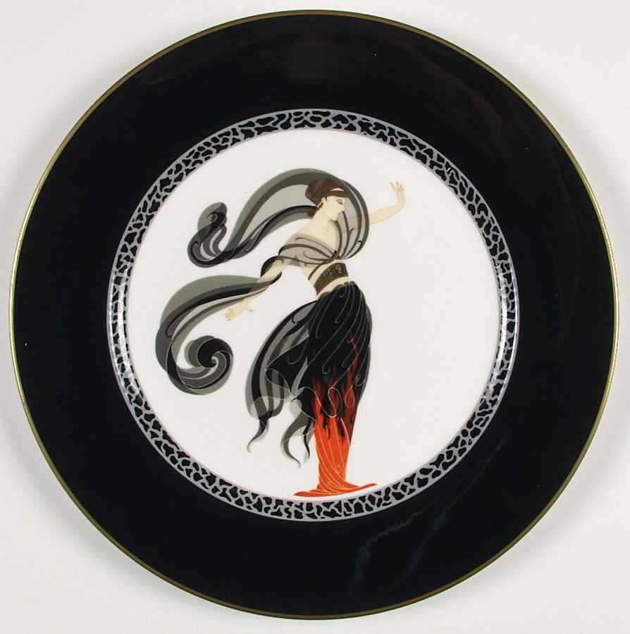 Erte' Plates Flames D'Amour - Boxed by Mikasa-1