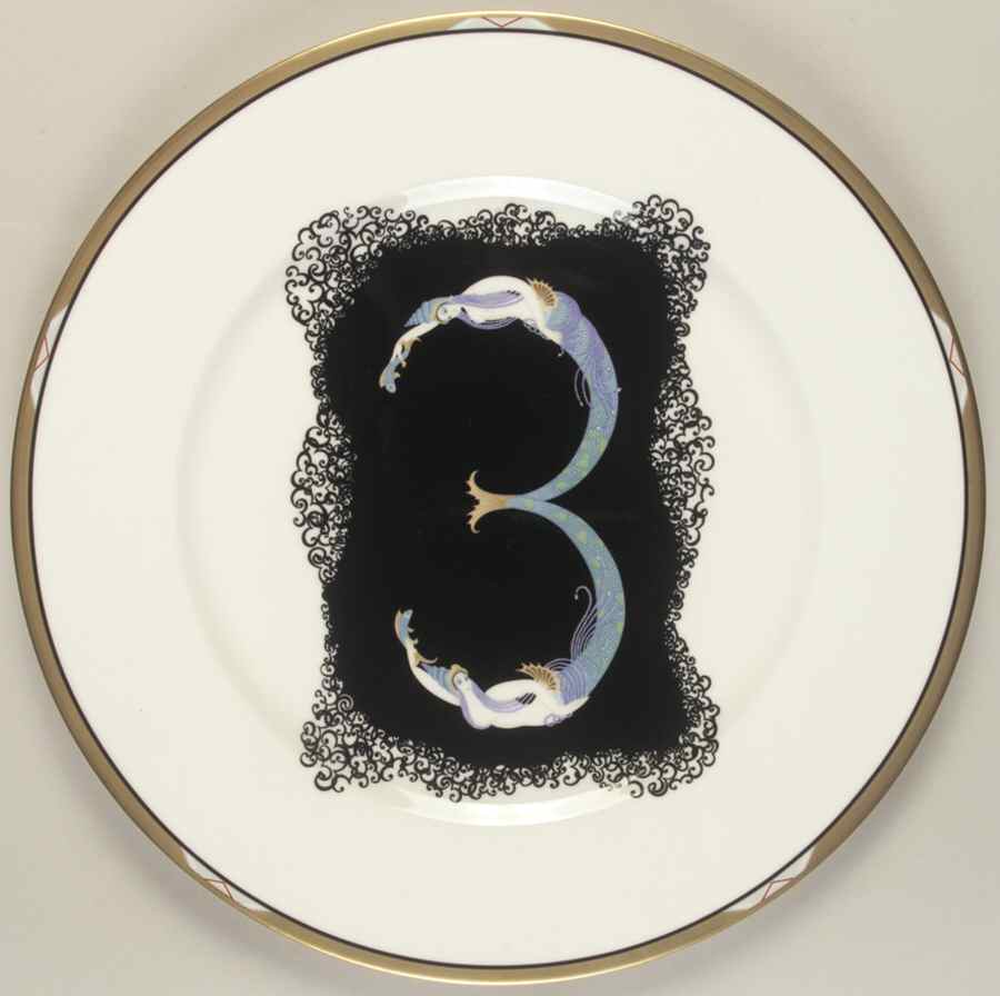 Erte' Plates The Numerals 3 - Boxed by Mikasa-1