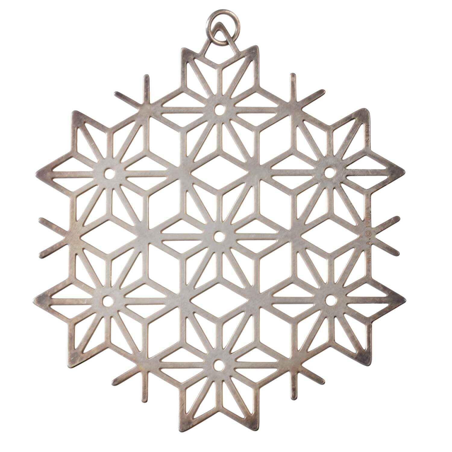 Snowflake-Sterling Silver 1983-Snowflake By Ron McNamer - Boxed by Metropolitan Museum-1