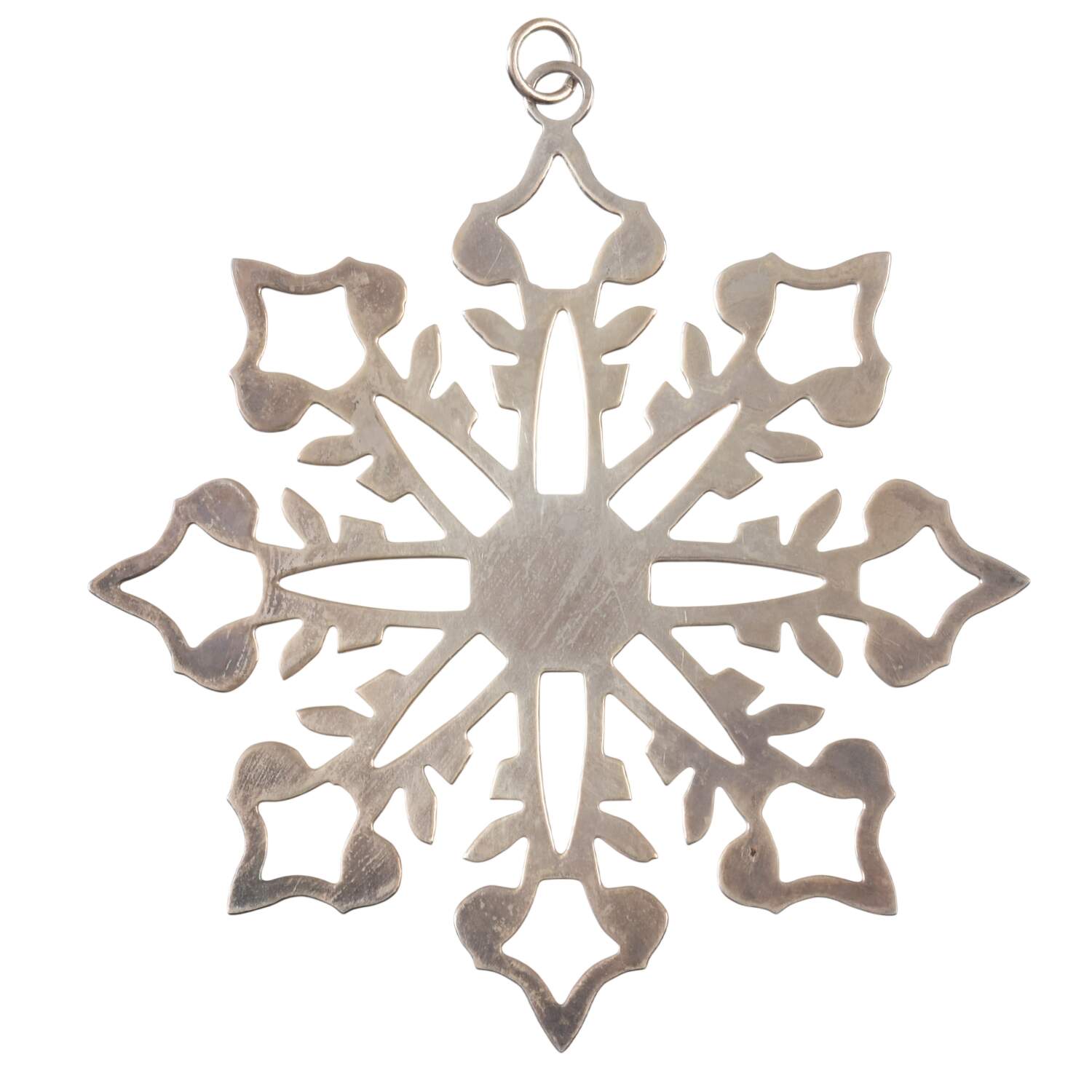 Snowflake-Sterling Silver 1982-Snowflake By Elisabeth Hyder - Boxed by Metropolitan Museum-1