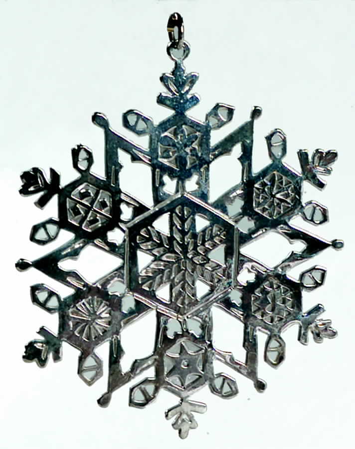 Snowflake-Sterling Silver 1980-Snowflake By Joseph Domjan - Boxed by Metropolitan Museum-1