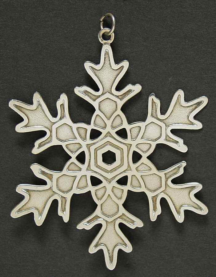Snowflake-Sterling Silver 1981-Snowflake By Sondra Mayer - Boxed by Metropolitan Museum-1