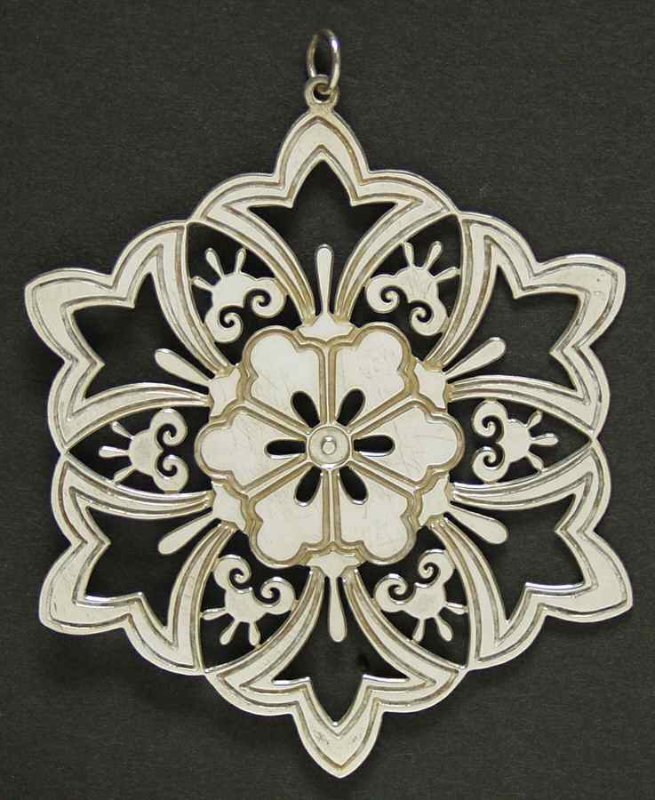 Snowflake-Sterling Silver 1987-Snowflake-Japanese Textile - Boxed by Metropolitan Museum-1