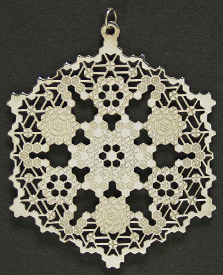 Snowflake-Sterling Silver 1991-Snowflake Honeycomb Quilt - No Box by Metropolitan Museum-1