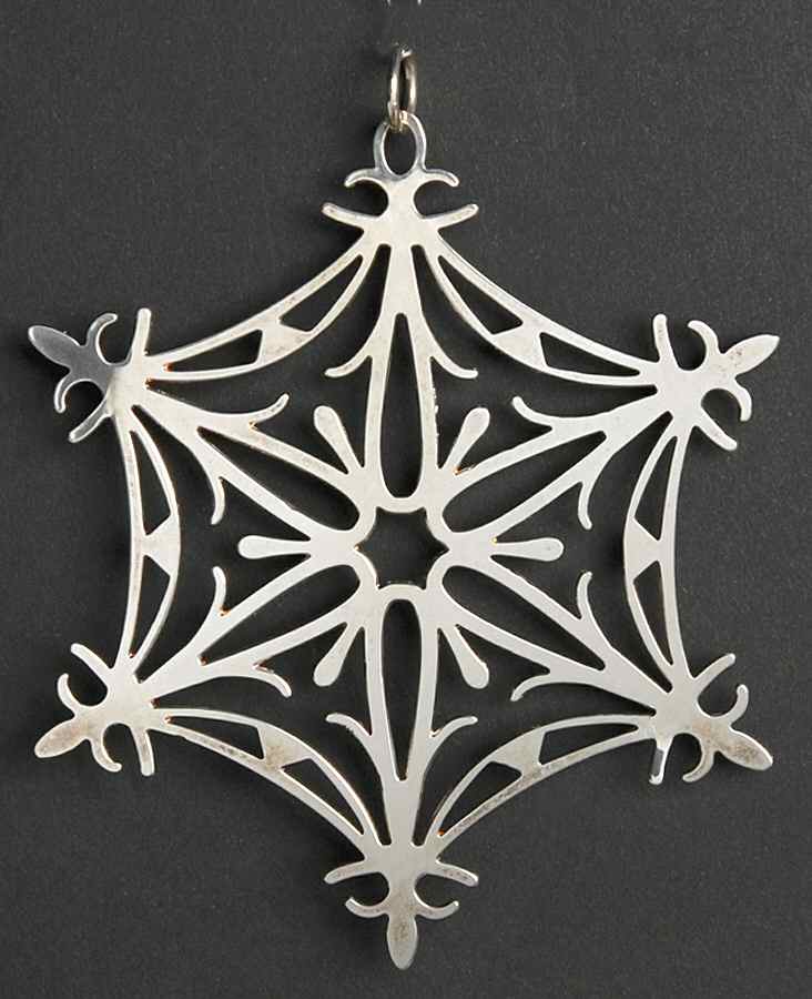 Snowflake-Sterling Silver 2001-Snowflake Flotner's Woodcuts - Boxed by Metropolitan Museum-1