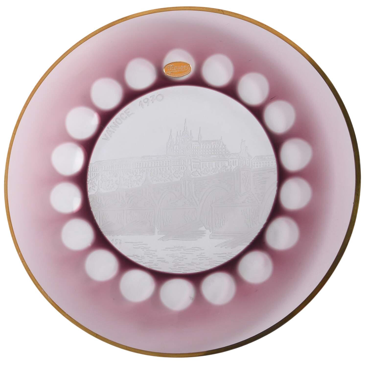 Christmas Plate Hradcany Castle - No Box by Moser-1