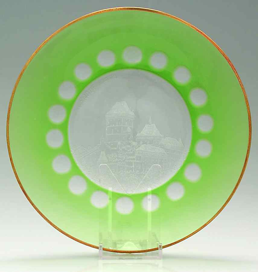 Christmas Plate Karlstein Castle - Boxed by Moser-1