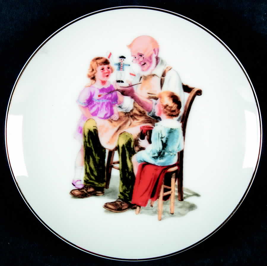 Museum Collections Plate-Rockwell The Toymaker - Boxed by Museum Collections-1