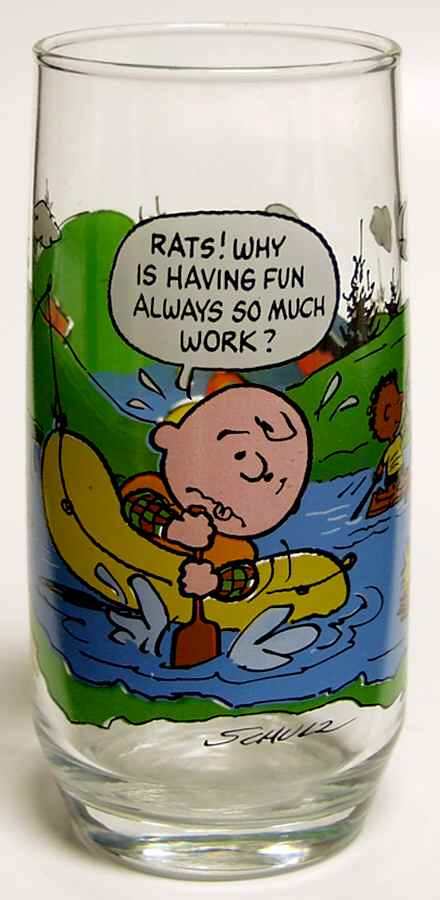 Camp Snoopy-Glassware Rats Why Is Fun Work - No Box by McDonalds-1