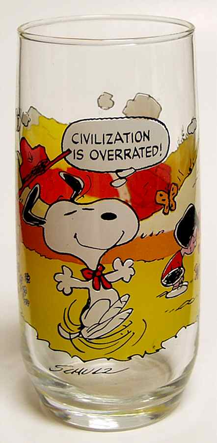 Camp Snoopy-Glassware Civilization Is Overrated - No Box by McDonalds-1