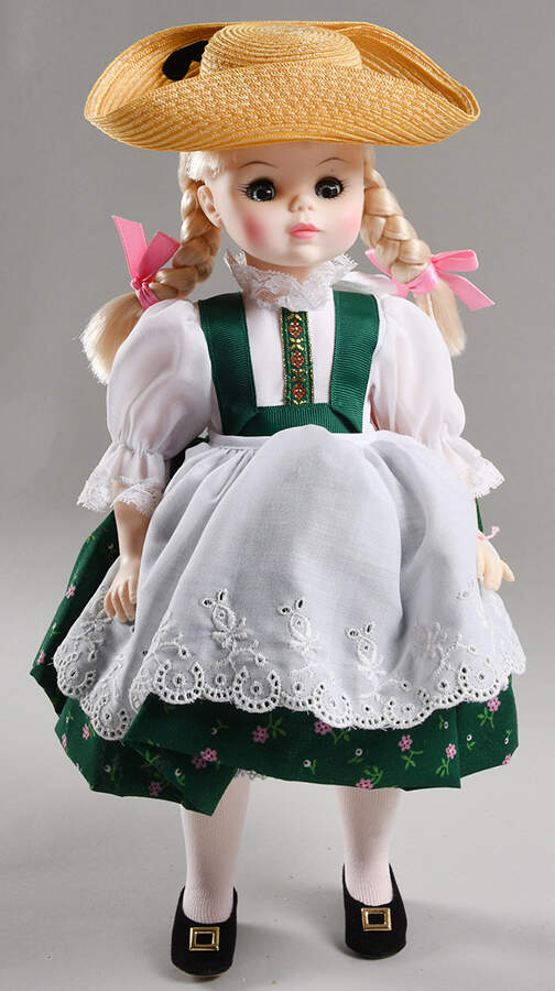 Classics-Doll Heidi - Dark Green Dress/Pink Flowers - Boxed by Madame Alexander-1