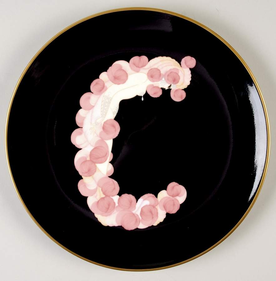Erte' Collectible Giftware Alphabet C Salad Plate - Boxed by Mikasa-1