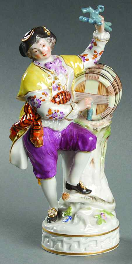 Meissen Figurines & Giftware Wine Grower With Cask - No Box by Meissen (Germany)-1