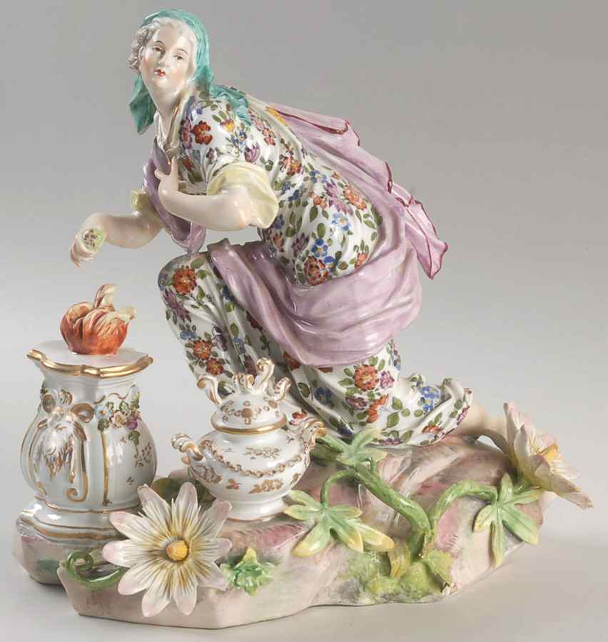 Meissen Figurines & Giftware Winter-Female At Altar Of Fire - No Box by Meissen (Germany)-1