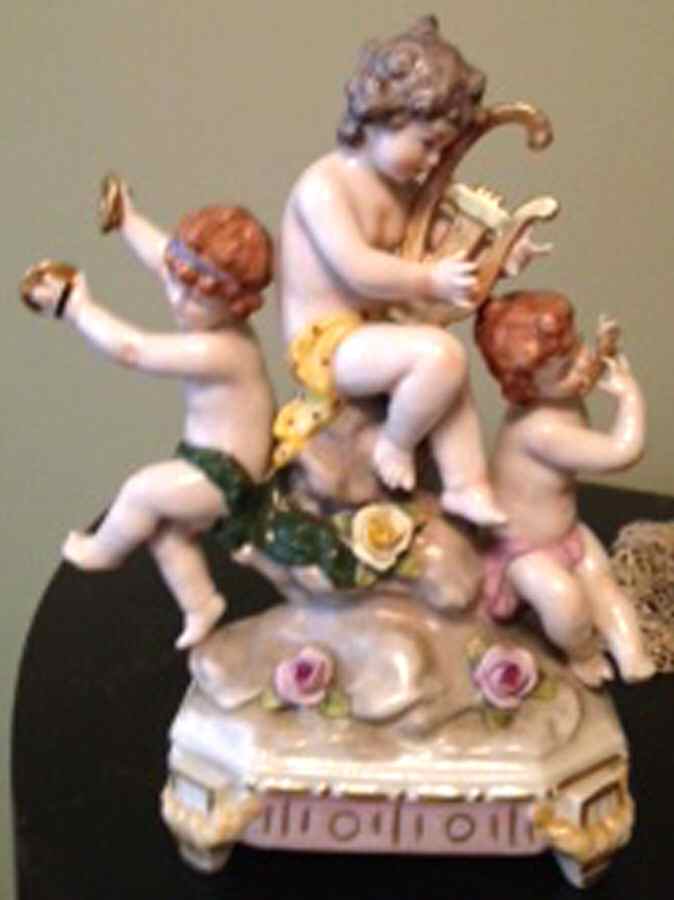 Meissen Figurines & Giftware Cherubs W/ Musical Instruments - No Box by Meissen (Germany)-1