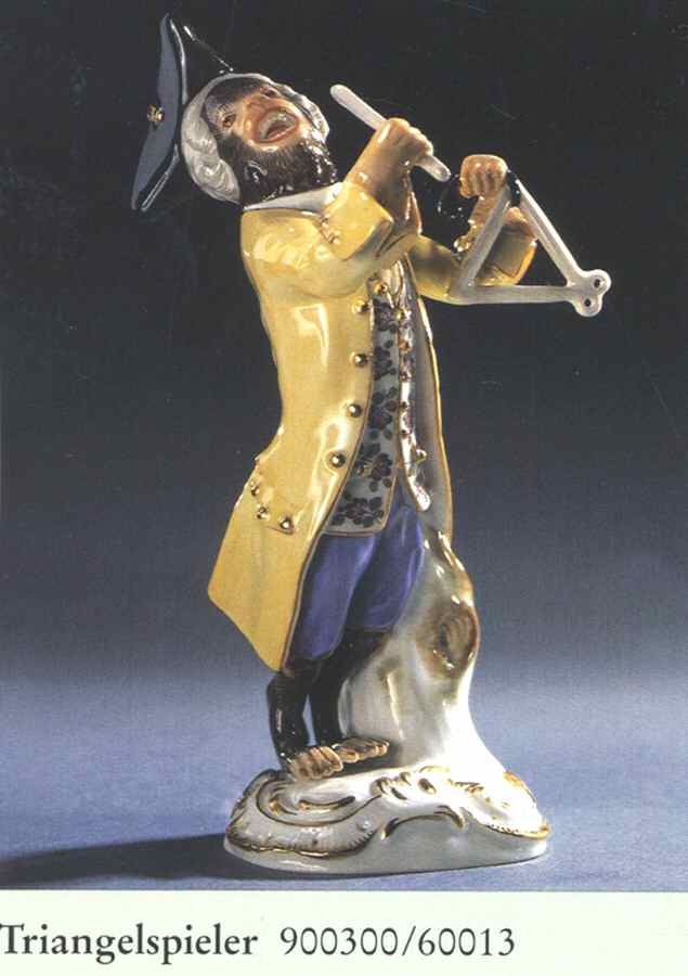 Monkey Band-Meissen Triangle Player - No Box by Meissen (Germany)-1