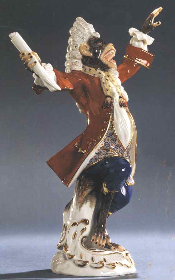 Monkey Band-Meissen Conductor - No Box by Meissen (Germany)-1