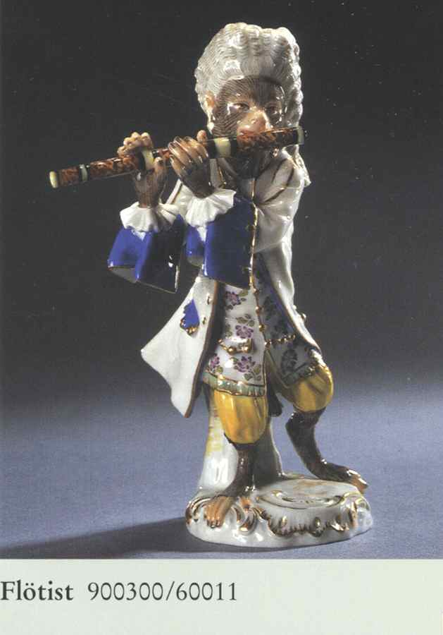 Monkey Band-Meissen Flutist - No Box by Meissen (Germany)-1