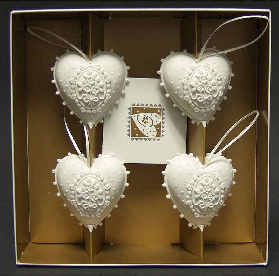 Margaret Furlong Ornaments Blooming Four Love-Set Of Four - No Box by Margaret Furlong-1