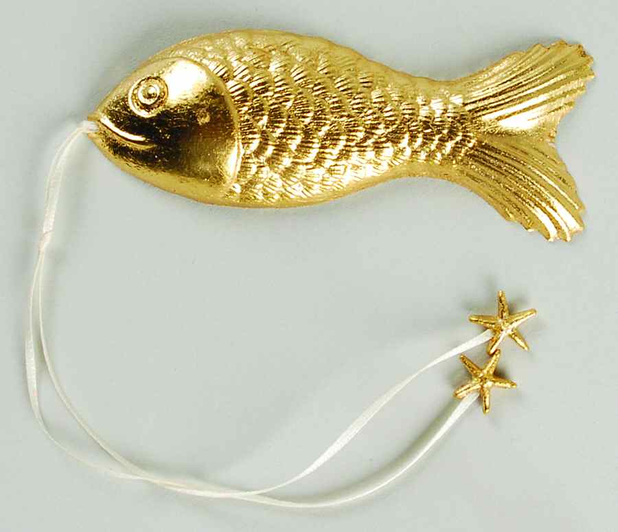 Margaret Furlong Ornaments Shell Fish-Gold - No Box by Margaret Furlong-1
