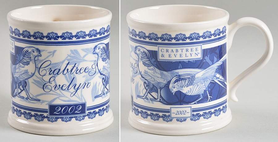 Crabtree & Evelyn Annual Mug 2002 Blue - No Box by Mason's-1
