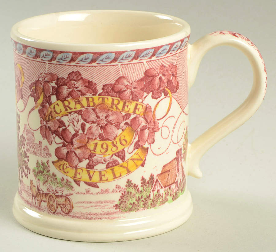 Crabtree & Evelyn Annual Mug 1986 Pink Multi-Color - No Box by Mason's-1