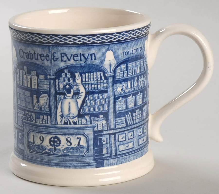 Crabtree & Evelyn Annual Mug 1987 Blue - No Box by Mason's-1