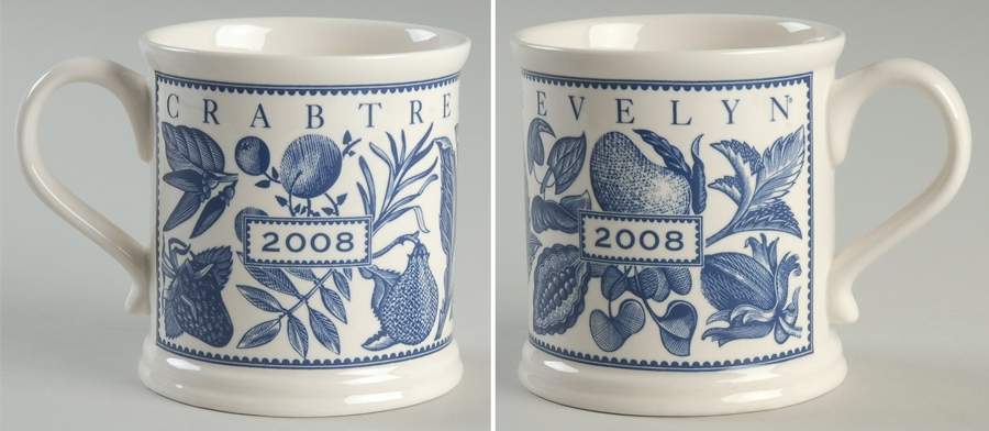 Crabtree & Evelyn Annual Mug 2008 Blue - No Box by Mason's-1