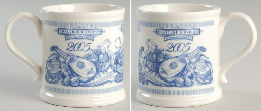 Crabtree & Evelyn Annual Mug 2005 Blue - No Box by Mason's-1