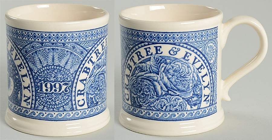 Crabtree & Evelyn Annual Mug 1997 Blue - No Box by Mason's-1