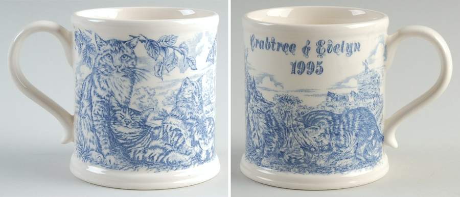 Crabtree & Evelyn Annual Mug 1995 Blue - No Box by Mason's-1