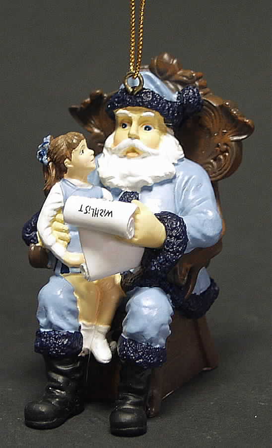 Collegiate Wishlist Santa Ornament University Of North Carolina - Boxed by Memory Company-1
